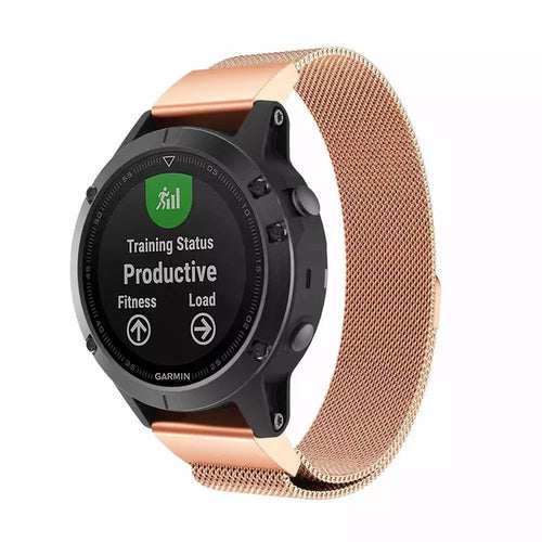 Correa milanesa Garmin Forerunner 745 (rosa dorado)