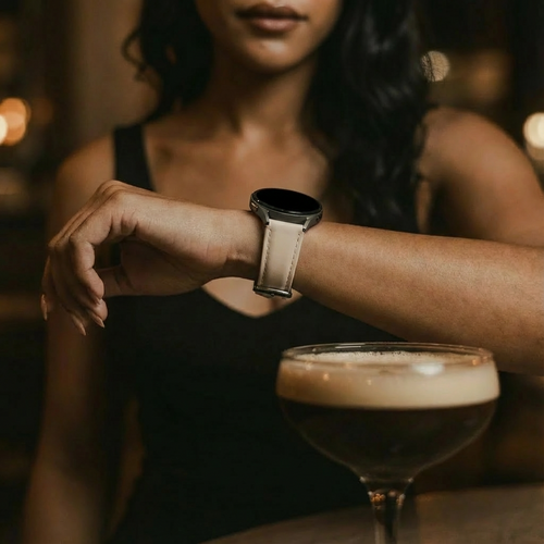 Correa cuero 'ajuste fino' Samsung Galaxy Watch 6 - 44mm (beige)