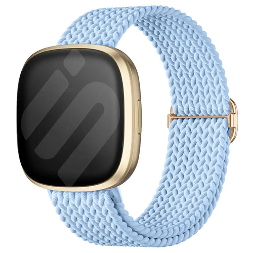 Fitbit Versa 4 Adjustable Woven Strap (Light Blue)