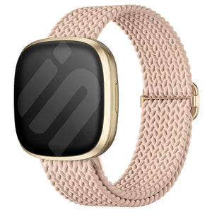 Fitbit Versa 4 Adjustable Woven Strap (Pink)