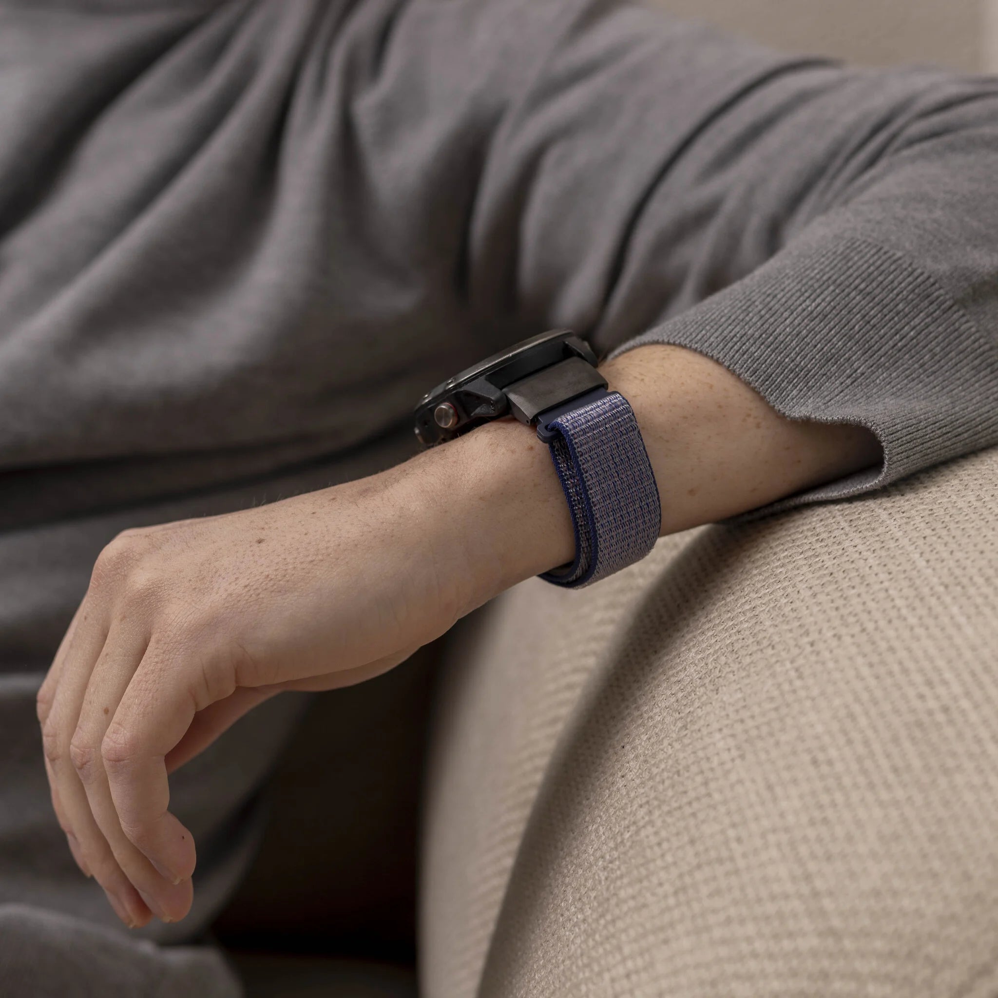 Correa nylon Garmin Quatix 5 / 6 / 7 (azul)