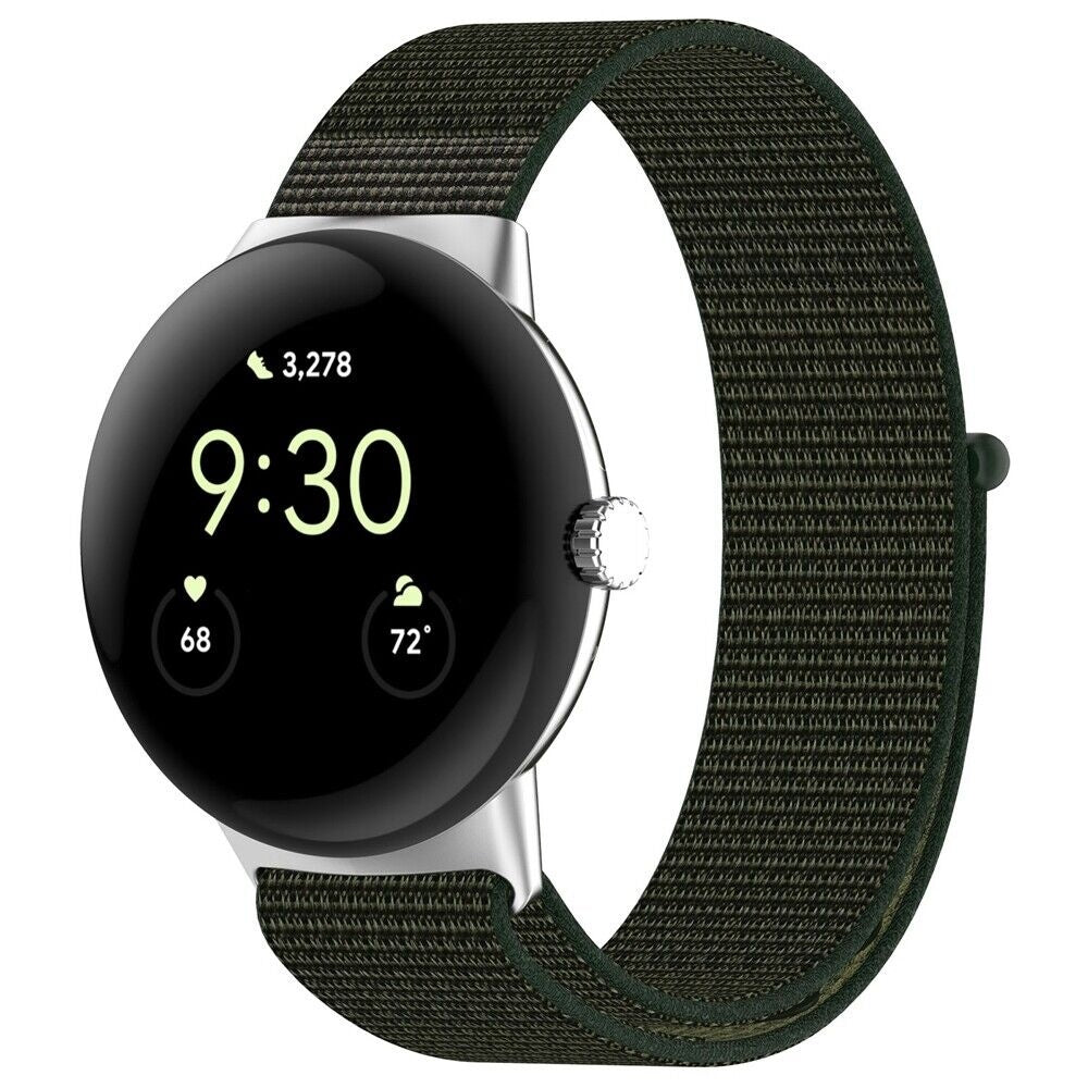 Google Pixel Watch 4 - 41mm Nylon Strap (Green)