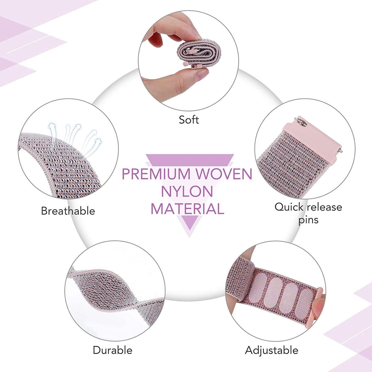 Correa nylon Suunto Run (S) (rosa arena)