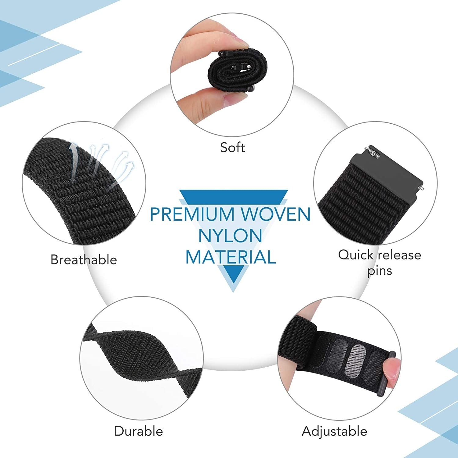 Huawei Watch 5 - 46mm Nylon Strap (Black)