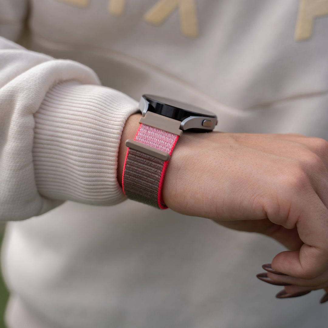 Correa nylon Amazfit GTR 4 (rosa neon)