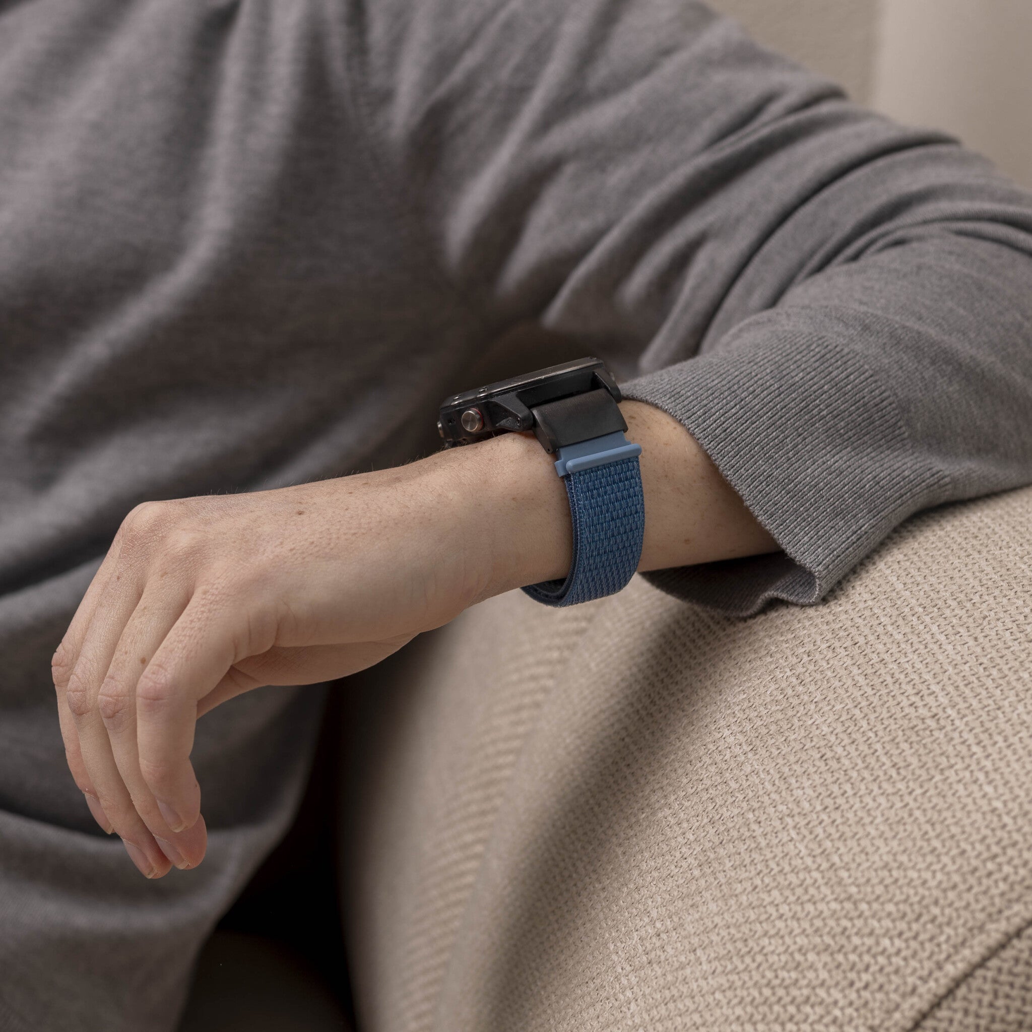 Correa nylon Garmin Fenix 8 Pro - 51mm (azul claro)