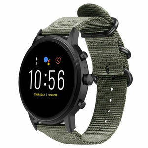 Bracelet nylon con hebilla Fossil Gen 4 Explorist HR (verde)