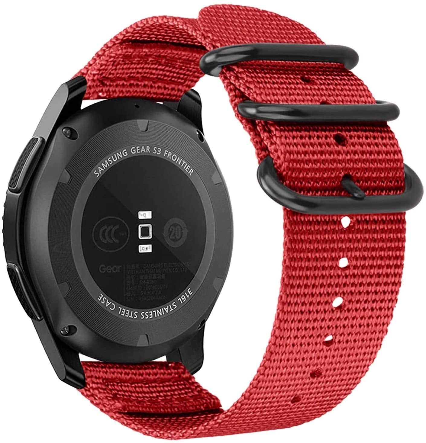 Amazfit Bip 3 (Pro) Nylon Buckle Strap (Red)