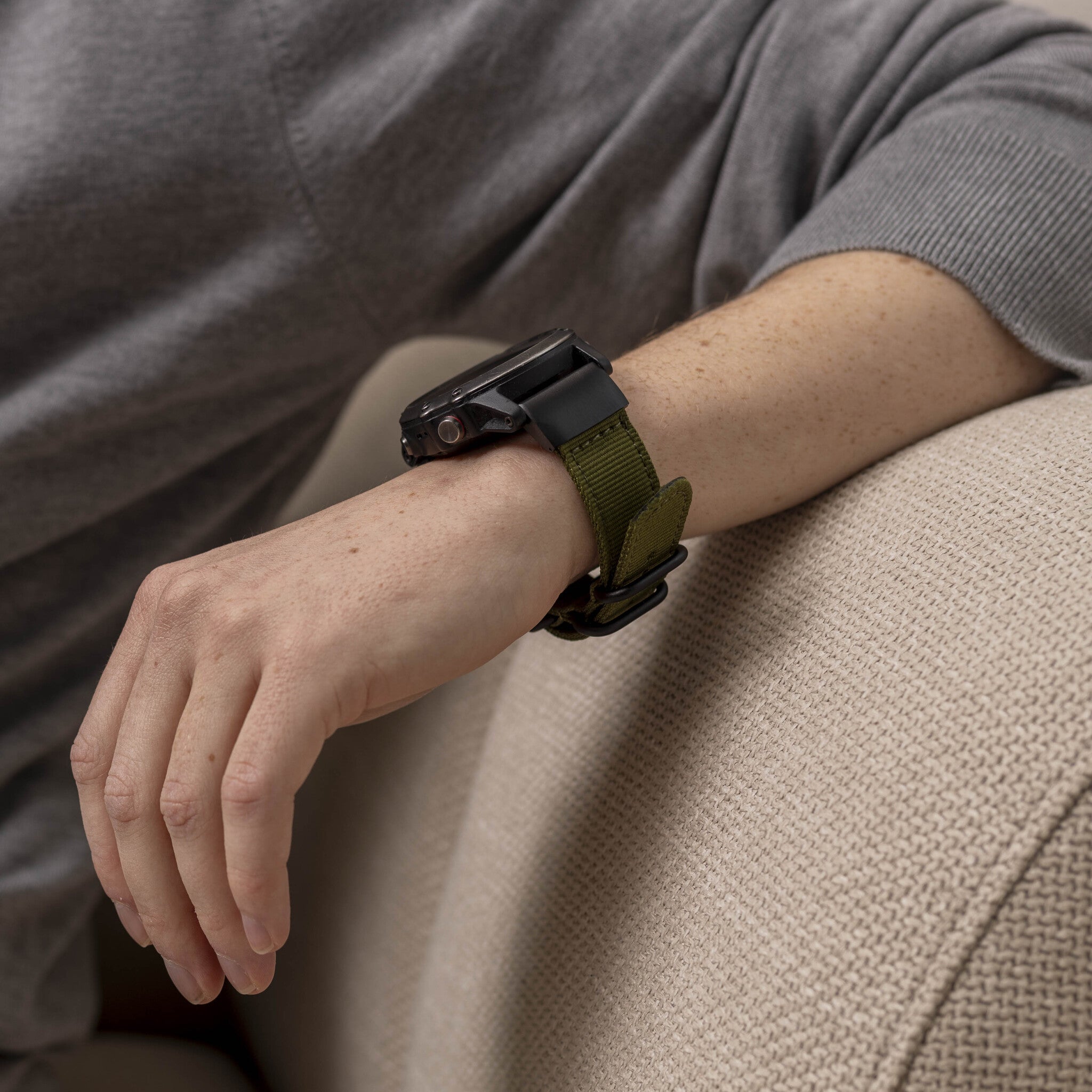 Correa nylon con hebilla Garmin Fenix 8 Pro - 51mm (verde)