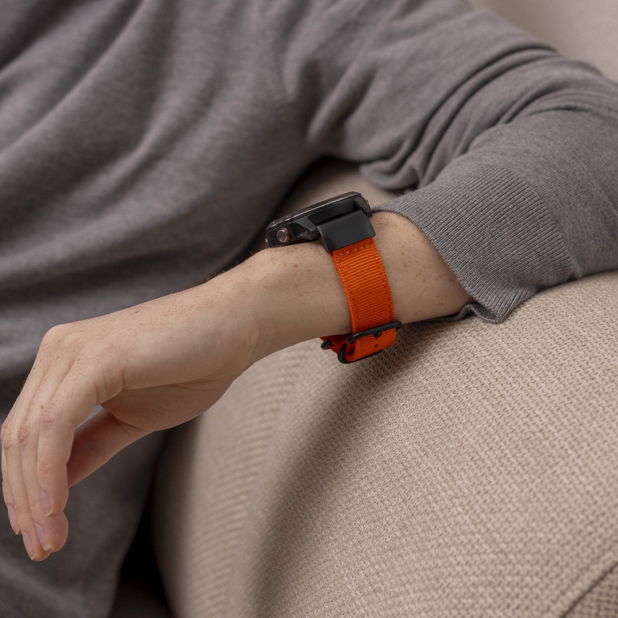 Garmin Descent MK2(i) Nylon Strap with Buckle (Orange)