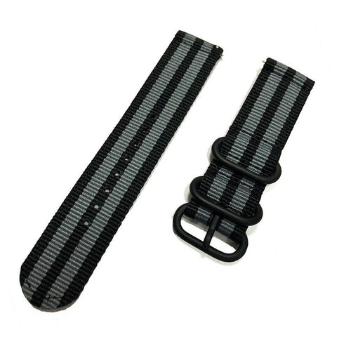 Fossil Gen 4 Explorist (HR) Nylon Strap with Buckle (Black/Grey)