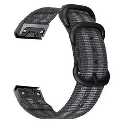 Correa nylon con hebilla Garmin Instinct 3 - 50mm (negra/gris)