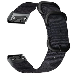 Correa nylon con hebilla Garmin Instinct 3 - 50mm (negra)
