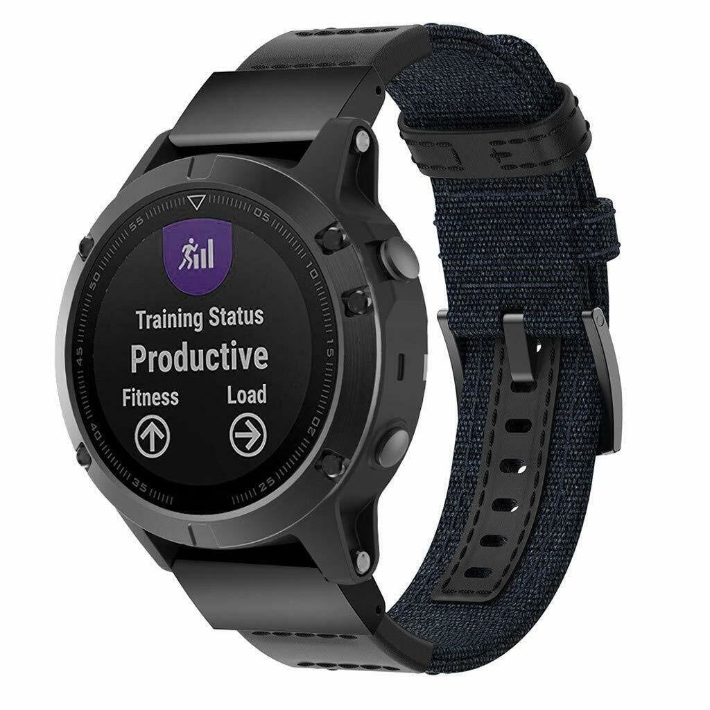 Garmin Fenix 8 Pro - 47mm Nylon Hybrid Strap (Blue)