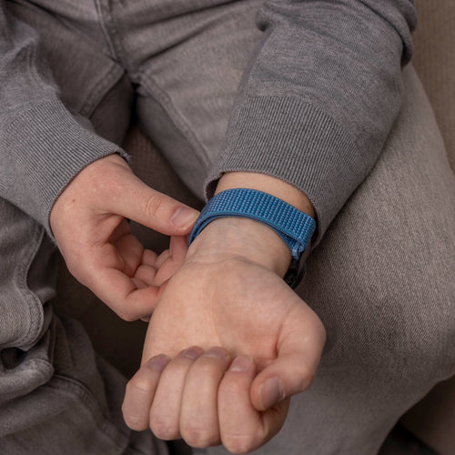 Correa nylon Garmin Fenix 8 - 51mm (azul claro)