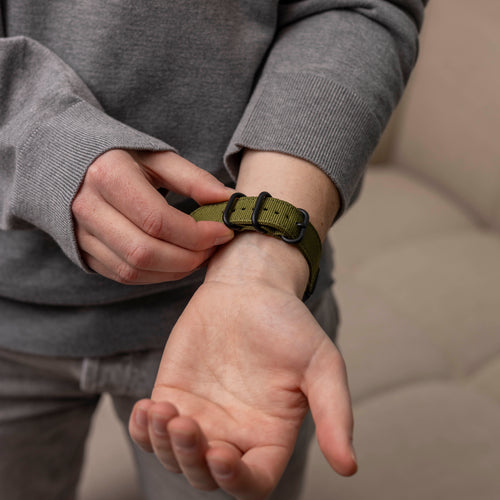 Correa nylon con hebilla Garmin Epix Pro (Gen 2) 51mm (verde)