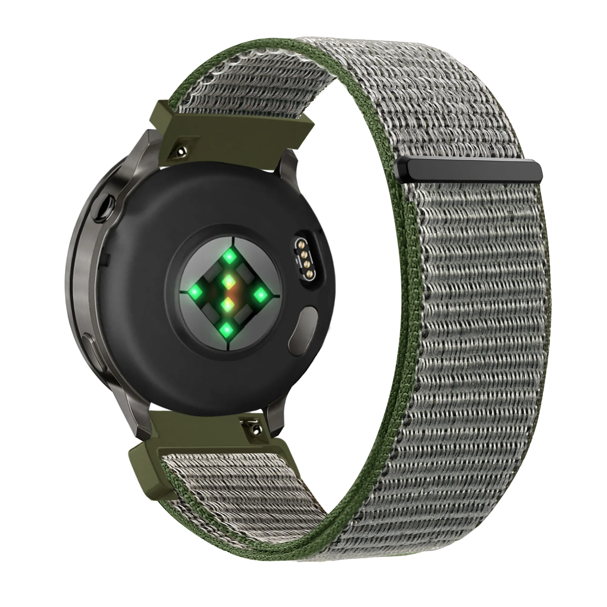 Bandz Garmin Forerunner 645 Nylon Loop Strap (Olive Green)