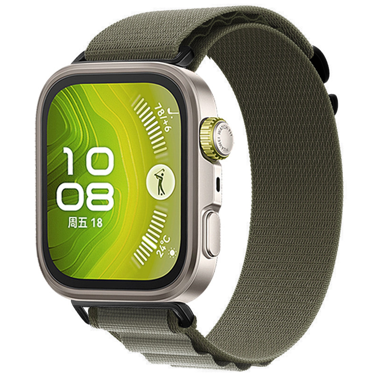 Huawei Watch Fit 4 Pro Alpine Nylon Strap (Olive Green)