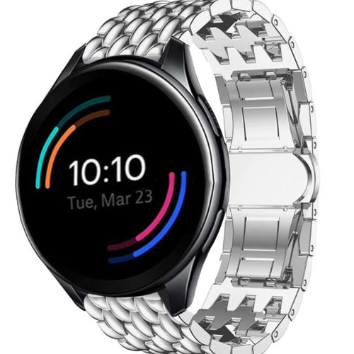 oneplus-watch-stalen-draak-band-zilver