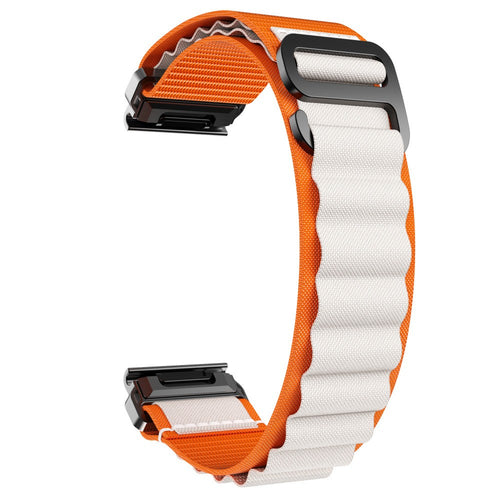 Garmin Fenix 8 - 47mm Alpine Nylon Strap (Orange/Beige)