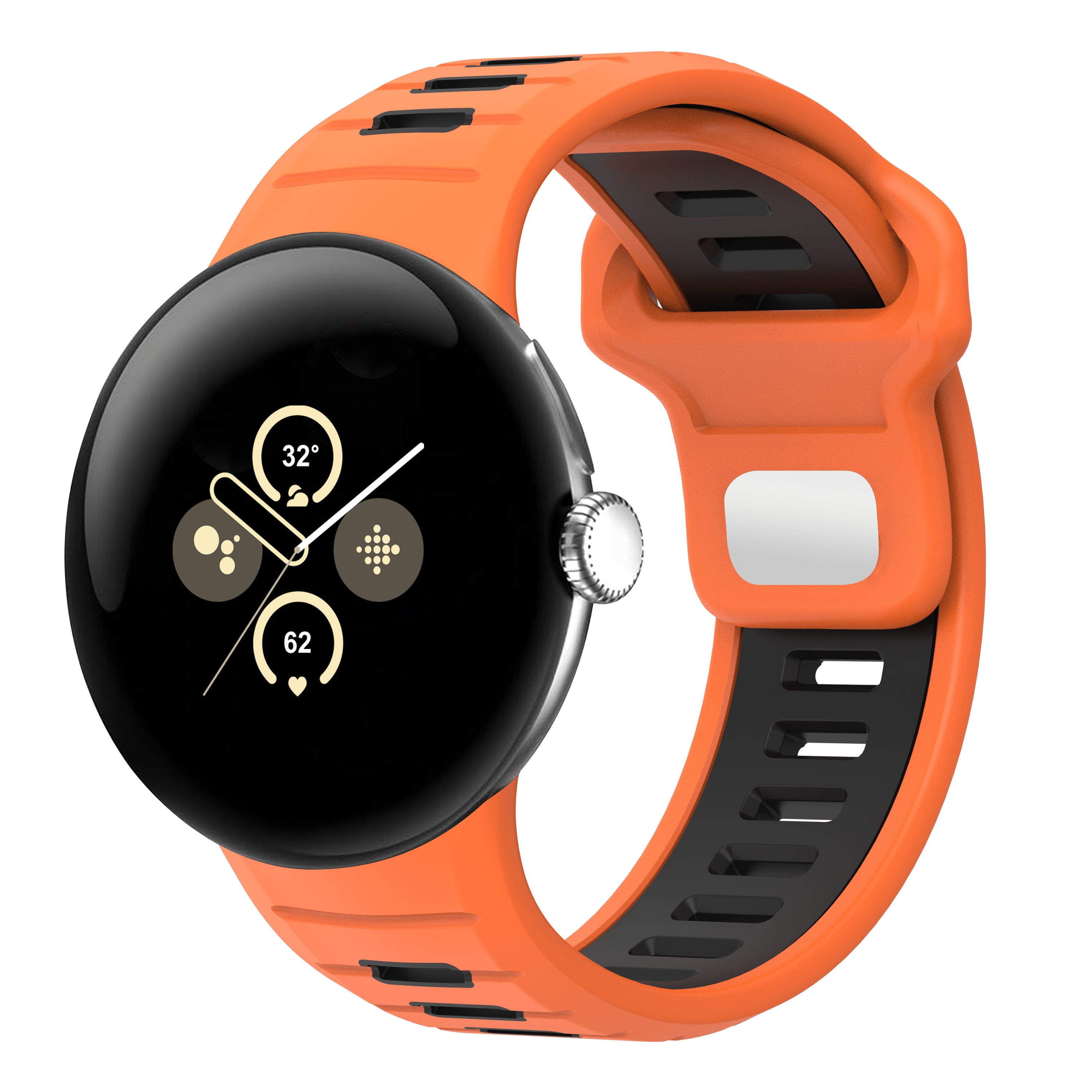Correa deportiva Outdoor Google Pixel Watch 4 - 45mm (naranja/negro)