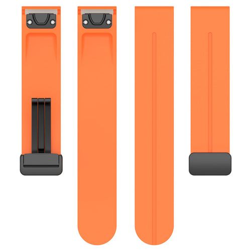 Garmin Quatix 8 Pro - 47mm D-Buckle Silicone Strap (Orange)
