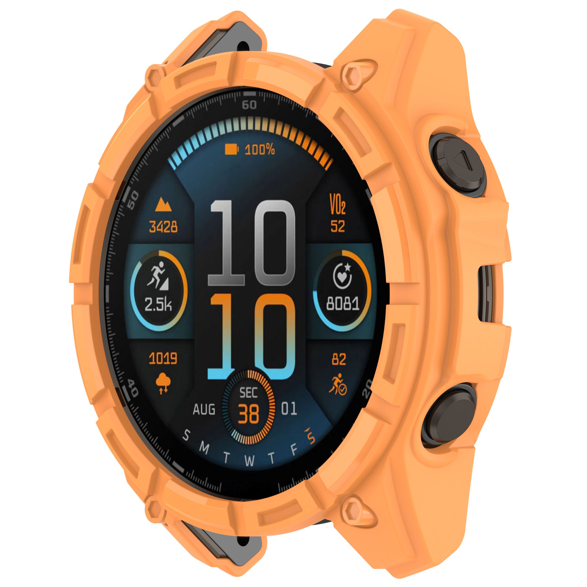 Funda resistente TPU Garmin Quatix 8 - 47mm (naranja)