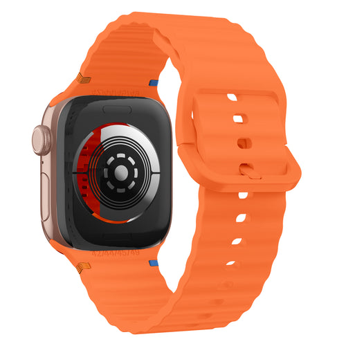 Correa silicona Wave Apple Watch (naranja)