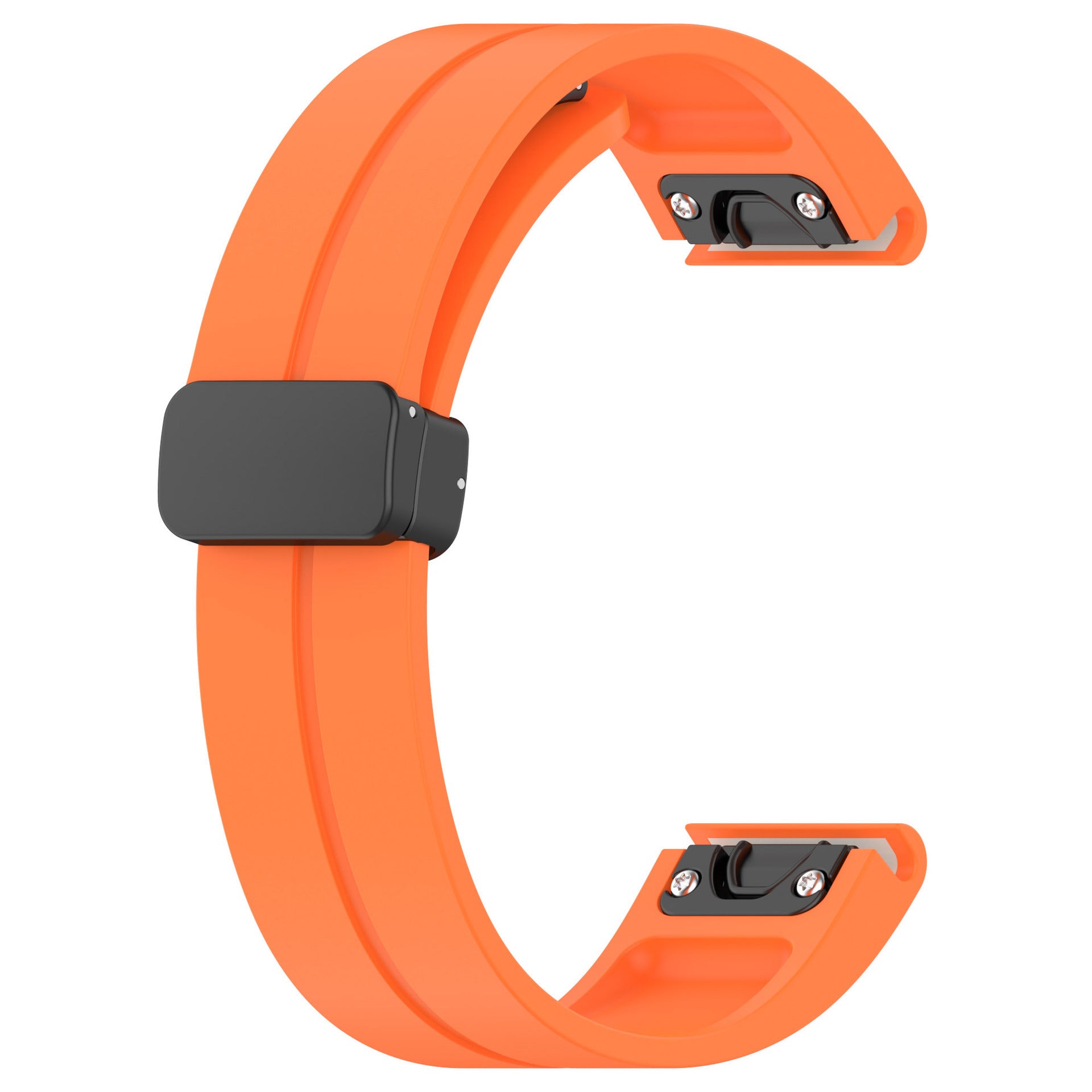 Garmin Quatix 8 Pro - 47mm D-Buckle Silicone Strap (Orange)