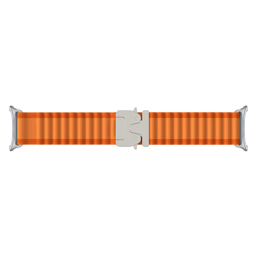 Correa nylon Outdoor con hebilla-P Samsung Galaxy Watch 8 Classic (naranja/plata)