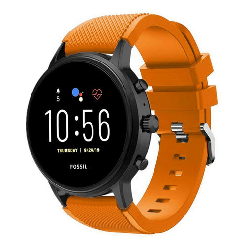 Correa silicona Fossil Gen 4 Explorist HR (naranja)