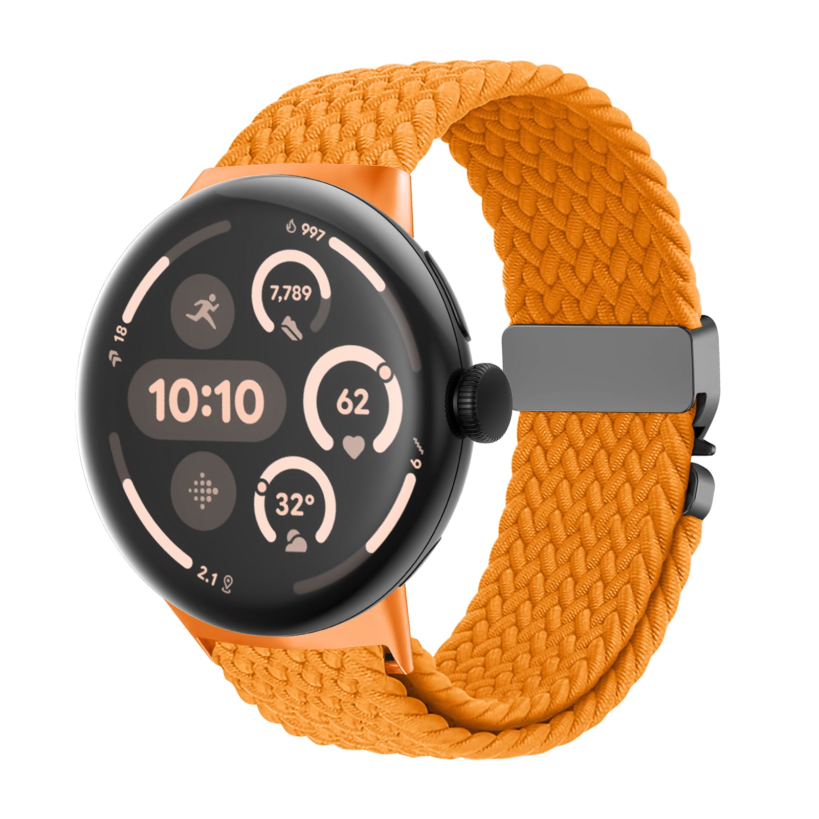 Correa trenzada con hebilla-P Google Pixel Watch 4 - 45mm (naranja)