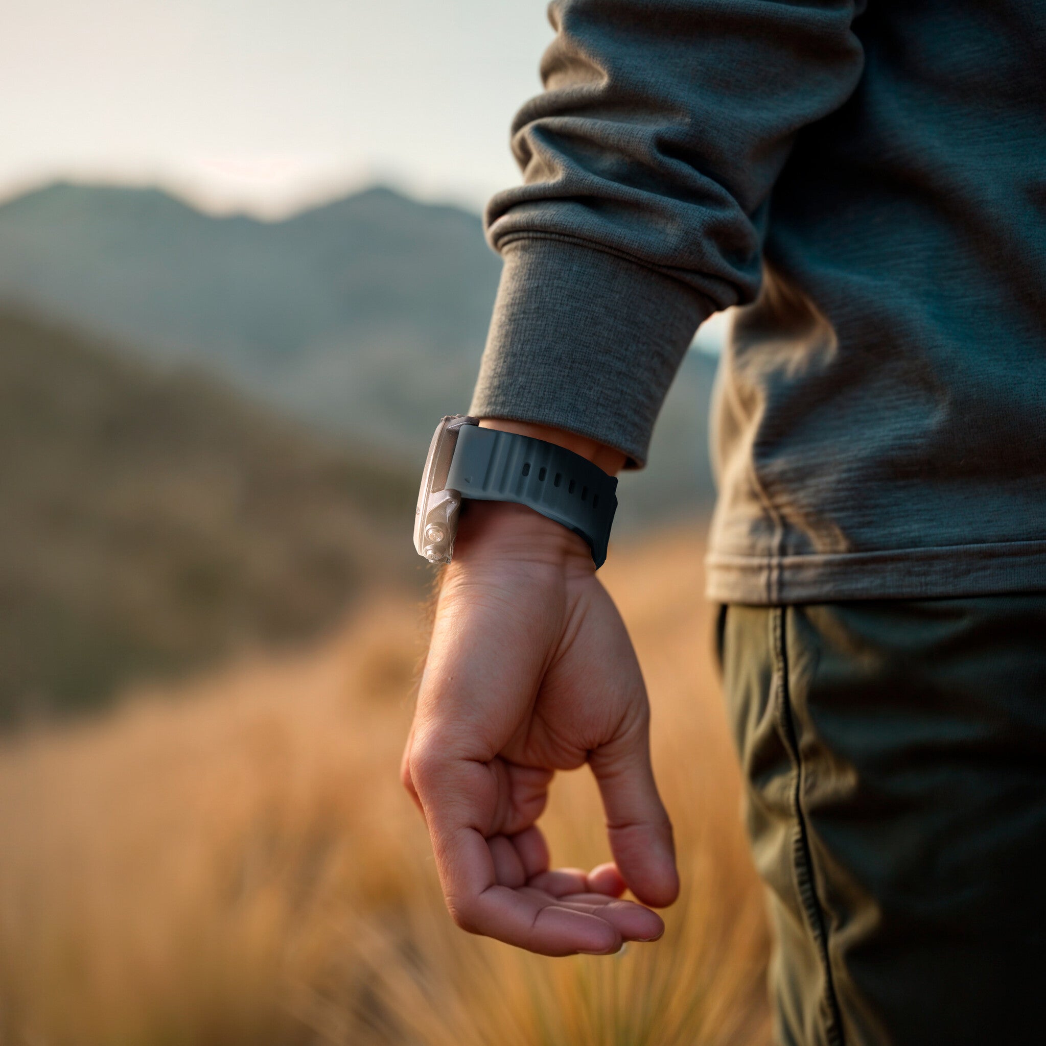 Correa silicona Outdoor Garmin Quatix 8 - 51mm (grisazul)