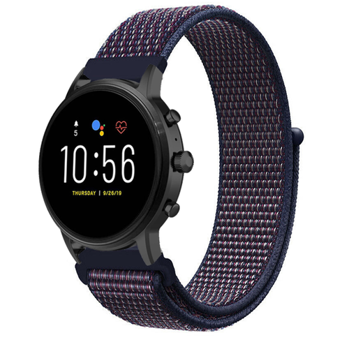 Fossil Gen 4 Explorist (HR) Nylon Strap (Indigo Blue)
