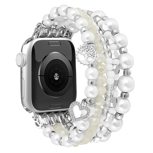 Apple Watch Beaded Pearl Strap (White)