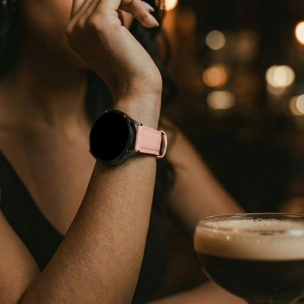 Samsung Galaxy Watch 5 - 44mm Slimfit Leather Strap (Pink)