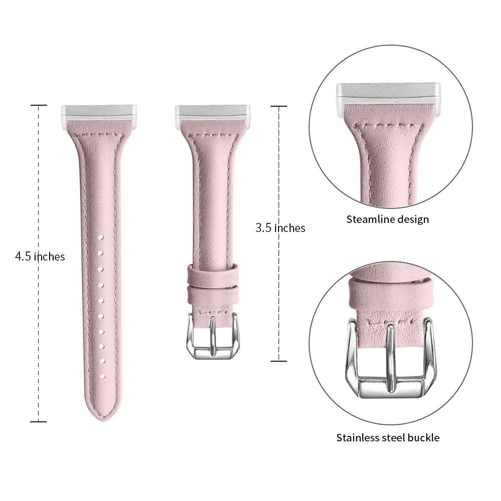 Slim Leather Strap, pink