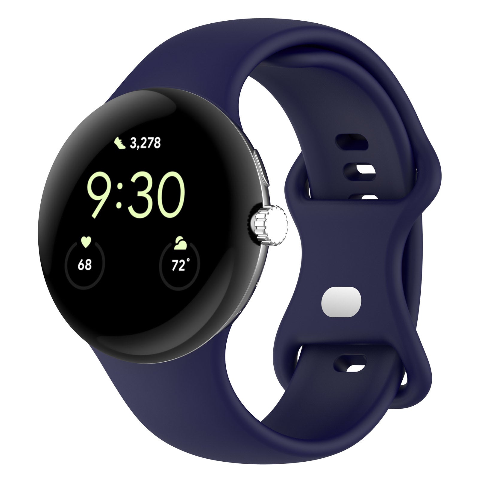 Google Pixel Watch 4 - 41mm Silicone Classic Strap (Dark Blue)