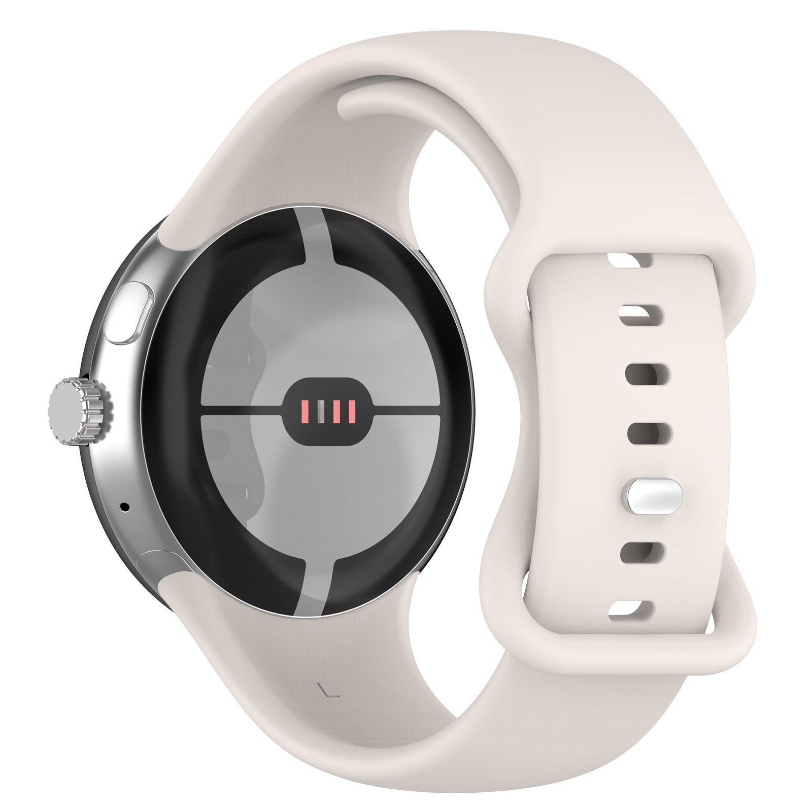Google Pixel Watch 4 - 41mm Silicone Classic Strap (Sand White)