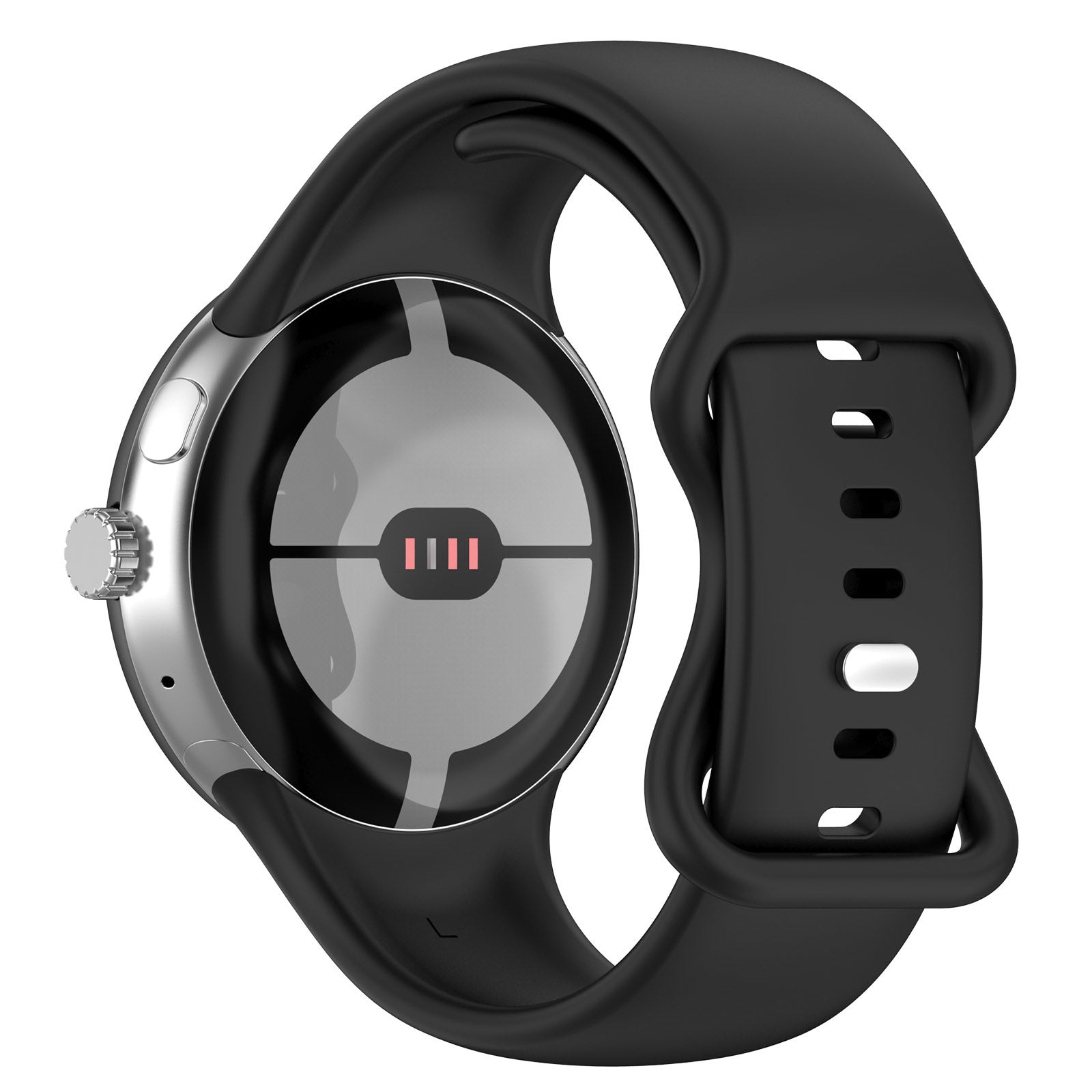 Google Pixel Watch 4 - 45mm Silicone Classic Strap (Black)