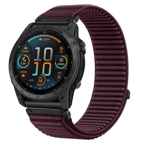 Correa nylon ondulada Garmin Epix pro (Gen 2) - 42mm (ciruela)