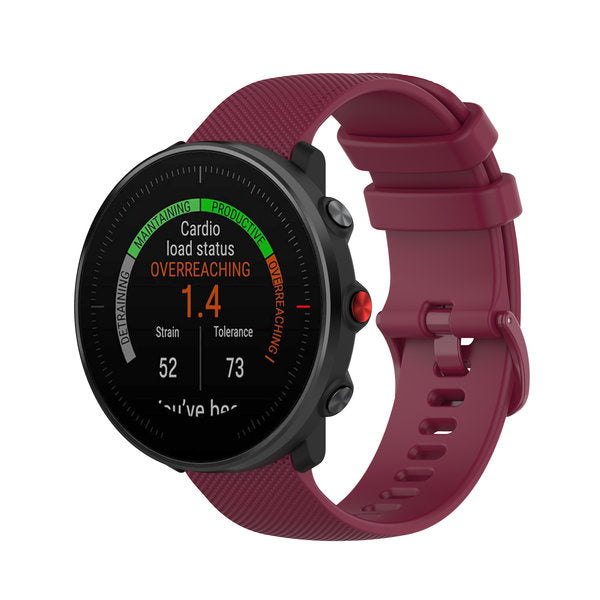 Polar Vantage V3 Premium Silicone Strap (Wine Red)