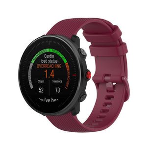 Polar Grit X2 Pro Premium Silicone Strap (Wine Red)