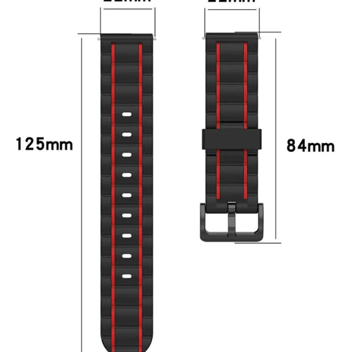 Suunto 9 Peak Pro Sport Strap with Buckle (Black/Red)