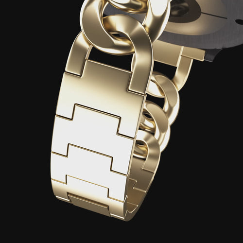 Correa cadena de acero Samsung Galaxy Watch 4 - 44mm (dorado)