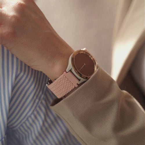 Bandz Garmin Vivoactive 4s Braided Strap 'Parachute' (Pink)