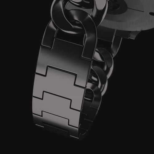 Correa cadena de acero Samsung Galaxy Watch 4 - 44mm (negra)