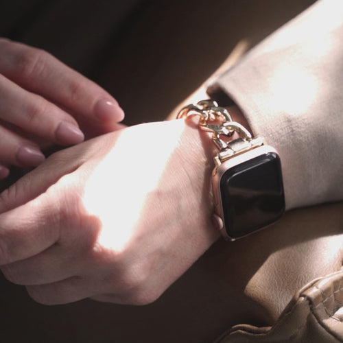 Correa cadena de acero Apple Watch (blanco estrella)
