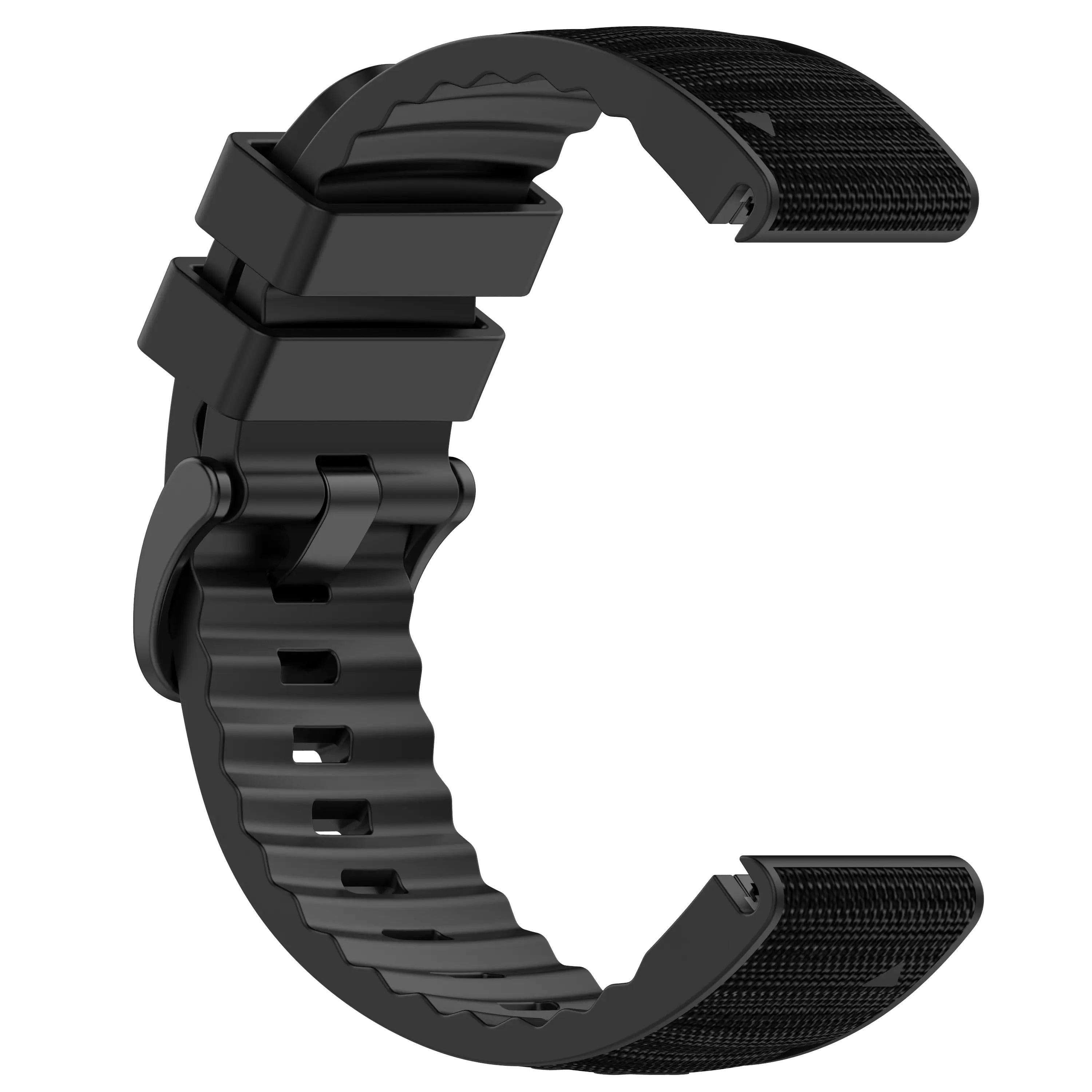 Correa híbrida nylon Garmin Instinct (negro)