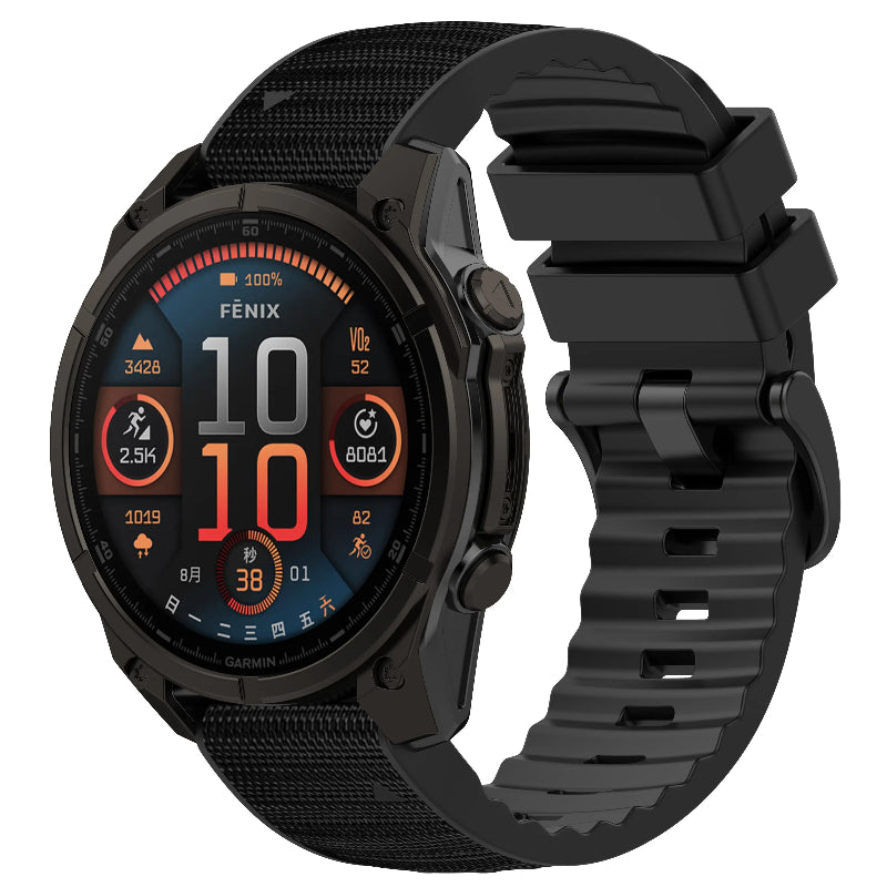 quickfit hybrid leather band black